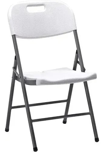 SILLA DE PLASTICO, PLEGABLE, BLANCA