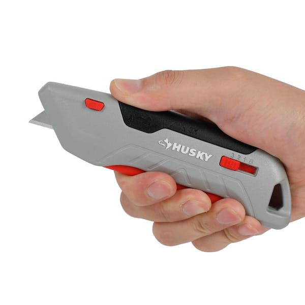 NAVAJA RETRACTIL MULTIUSOS DE SEGURIDAD ALUMINIO HUSKY