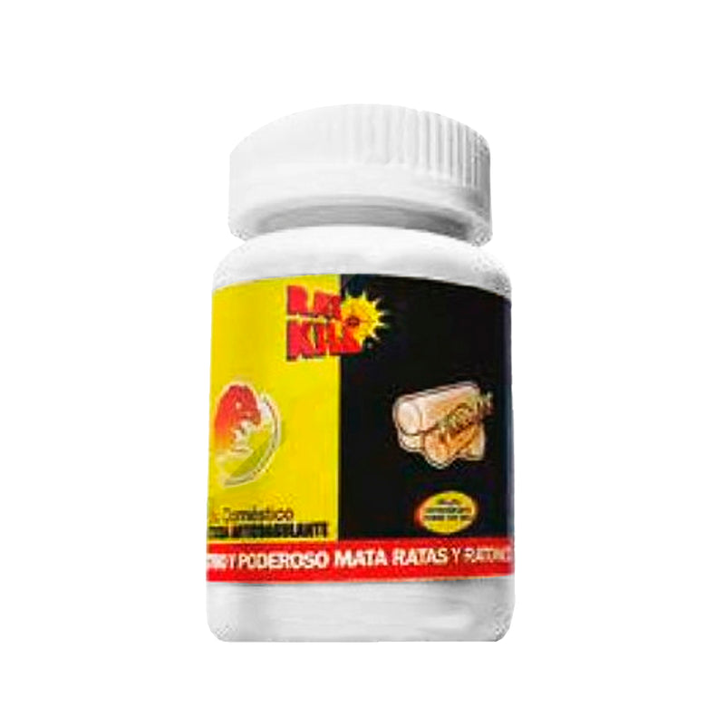CEBO RODENTICIDA CON BRODIFACOUM 0.005% – BOTE 100 GR