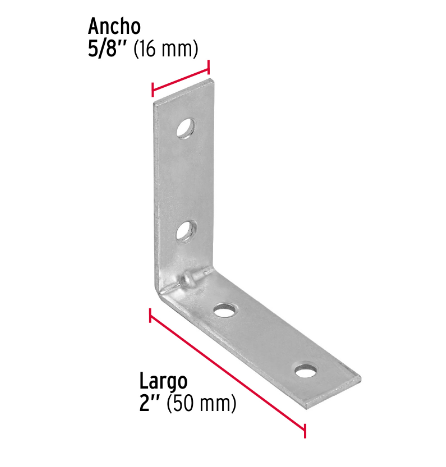 ESCUADRAS ESQUINERAS 2"X 2" 24 PZ FIERO