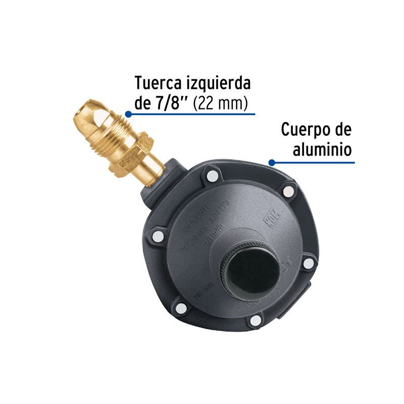 REGULADOR DE GAS DE UNA VIA