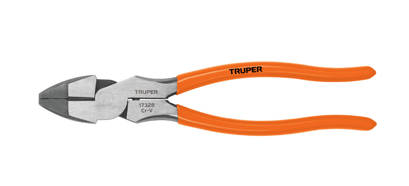 PINZA DE ELECTRICISTA DE 9", CON RESORTE, MANGO DE VINIL