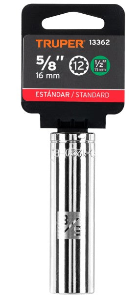 DADO DE 5/8", CUADRO DE 1/2", 12 PUNTAS LARGO, D-1220-EL