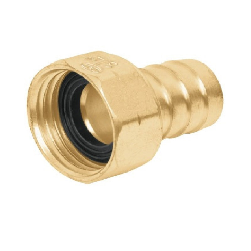 CONECTOR DE LATON SOLIDO, HEMBRA, ESPIGA DE 5/8"