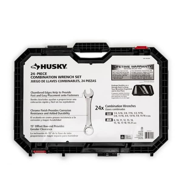JUEGO DE LLAVES COMBINADAS HUSKY 24 PZ SAE/MM