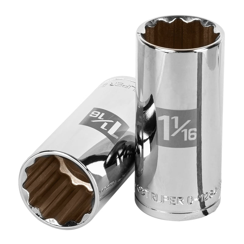 DADO DE 1-1/16", CUADRO DE 1/2", 12 PUNTAS LARGO, D-1234-EL