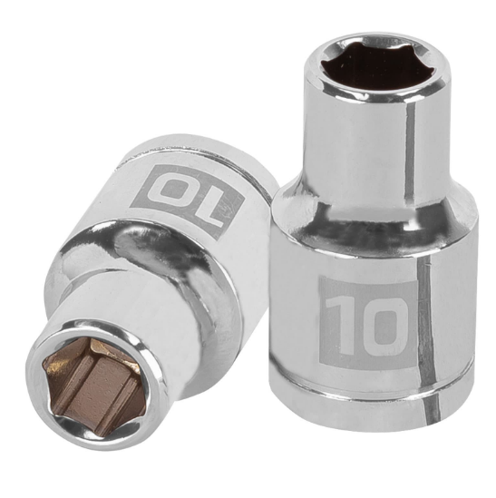 DADO DE 10 mm, CUADRO DE 1/2", 6 PUNTAS, D-1210-M