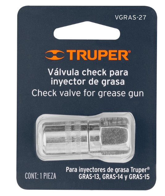BOQUILLA VALVULA CHECK PARA INYECTORES DE GRASA