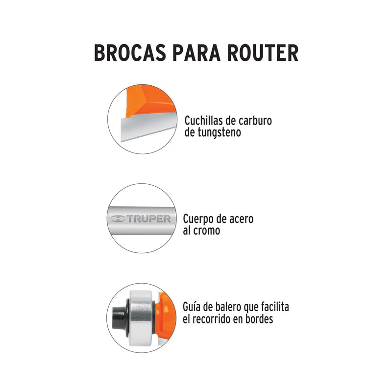BROCA PARA ROUTER DOBLE ROMANA 1-3/8"