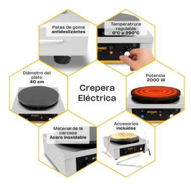 CREPERA ELECTRICA RHINO 2000W 127 V/60 HZ