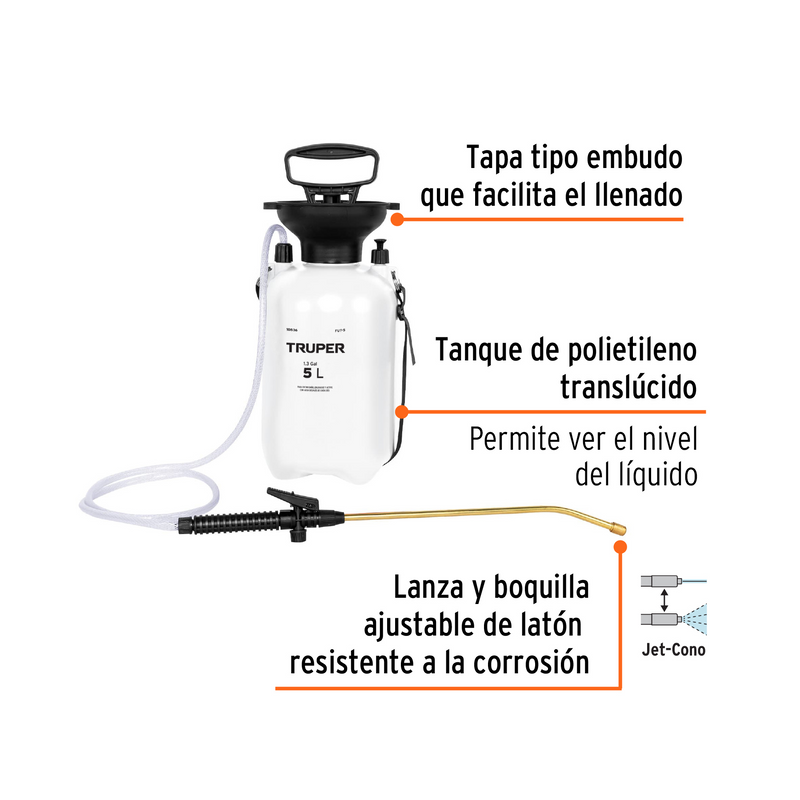 FUMIGADOR JARDINERO TRUPER, 5 LITROS