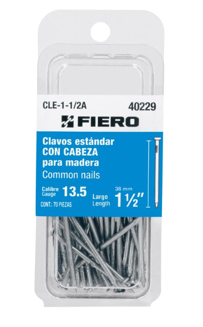 CLAVOS CON CABEZA PARA MADERA 1-1/2" 170 pz FIERO