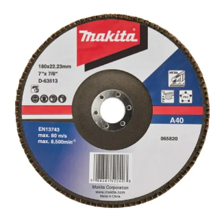 DISCO FLAP ALUMINIO 7" G 40 CON SOPORTE FIBRA VIDRIO C/ANGULO