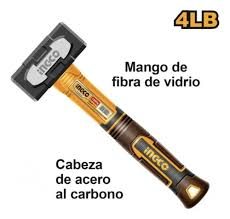 MARRO ACERO AL CARBON 4 LBS MANGO DE FIBRA DE VIDRIO
