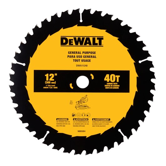 DISCO PARA SIERRA CIRCULAR PUNTA DE CARBURO 12” X 40 DIENTES FLECHA 1”