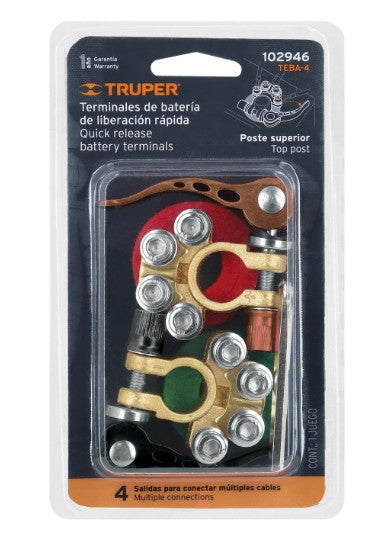 TERMINALES DE BATERIA DESCONEXION RAPIDA TRUPER 2PZ