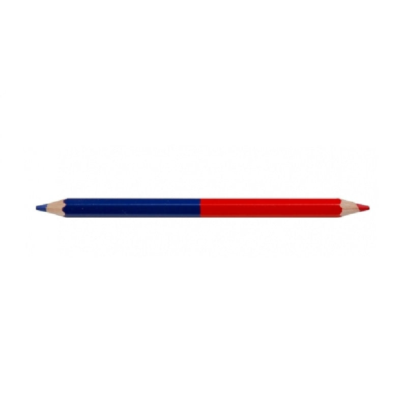 LAPIZ BICOLOR DELGADO DE PUNTILLA AZUL Y ROJO (CAJA 12 PIEZAS)