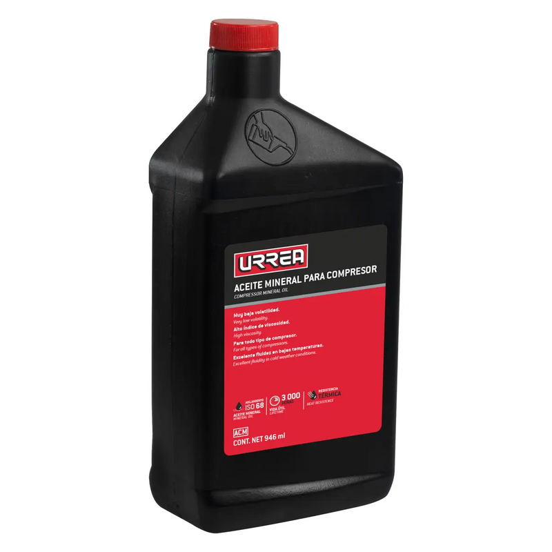 ACEITE MINERAL PARA COMPRESOR URREA, 946 ml