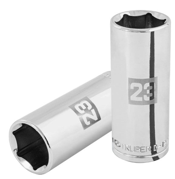 DADO DE 23 mm, CUADRO DE 1/2", 6 PUNTAS LARGO, D-1223-ML