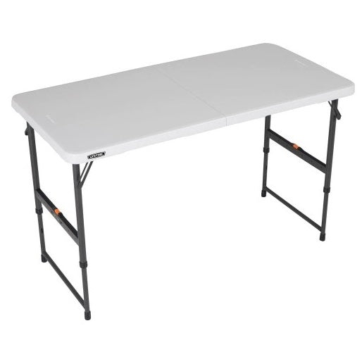 MESA DE PLASTICO 4 FT, PLEGABLE, RECTANGULAR, ALTURA AJUSTABLE, LIFETIME,  SEMI COMERCIAL