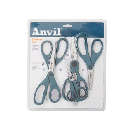 JUEGO DE 5 TIJERAS ANVIL