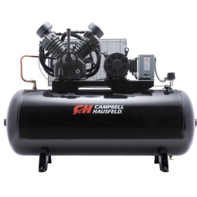 COMPRESOR DE AIRE 120 G, 10HP TRIFASICO, 220 / 440 V, 36 CFM @ 90 PSI, HORIZONTAL