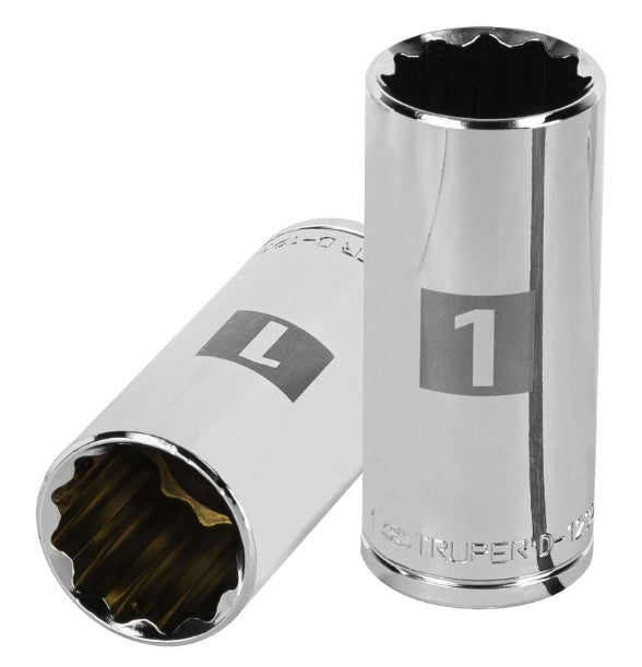 DADO DE 1", CUADRO DE 1/2", 12 PUNTAS LARGO, D-1232-EL