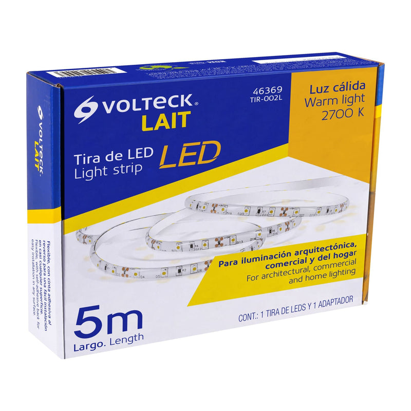 TIRA DE LED DE 5M 18W LUZ CALIDA