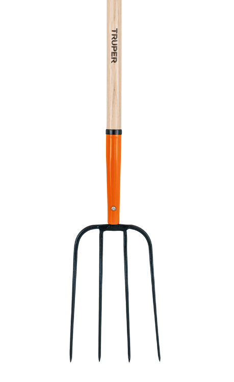 BIELDO DE 4 PICOS, PUÑO 'Y', MANGO DE 35'"