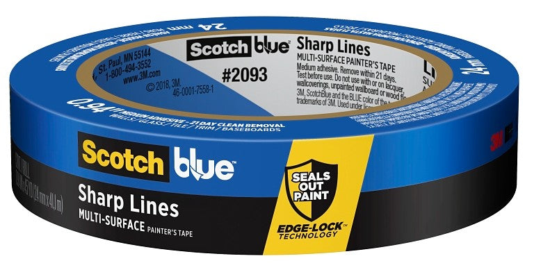 CINTA MASKING AZUL 2093, 1" X 54.8 MTS, SCOTCHBLUE SHARP LINES