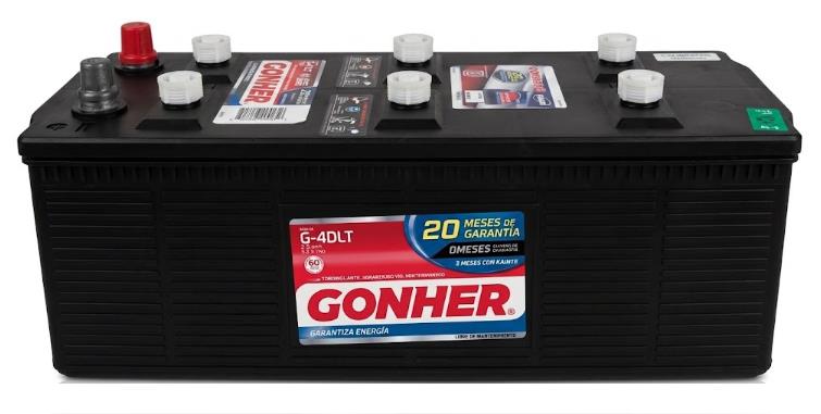 ACUMULADOR "4DLT" GONHER SERV. PESADO DE 860 AMP. DE ARRANQUE EN FRIO, +/-