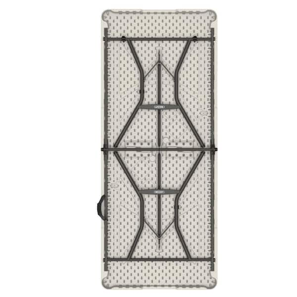 MESA DE PLASTICO 6FT PLEGABLE A LA MITAD COLOR ALMENDRA LIFETIME