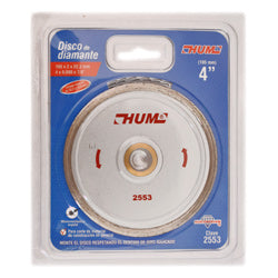DISCO DE DIAMANTE 4" X 7/8" RIN CONTINUO PARA CORTADORA DE LOSETA, HUM