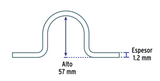 ABRAZADERA TIPO OMEGA PARA TUBO DE 2" VOLTECK
