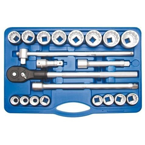 JUEGO DE DADOS DE 3/4" EN PULGADAS 21 PIEZAS