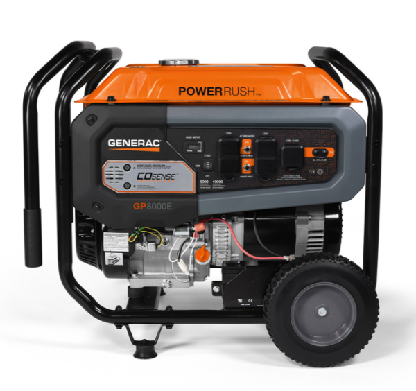 GENERADOR ELECTRICO CON MOTOR A GASOLINA, 8000 W, GENERAC