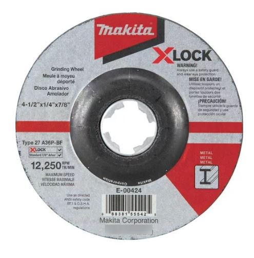 DISCO ABRASIVO P/DESBASTE X-LOCK 4-1/2" X 1/4" X 7/8" OXIDO DE ALUMINIO