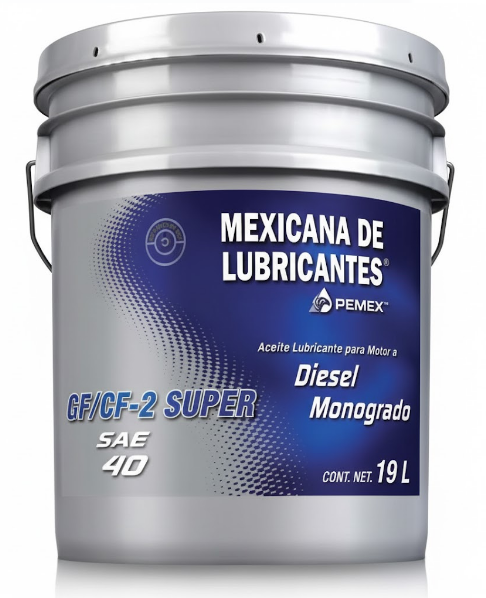 ACEITE PARA MOTOR DIESEL, MEXICANA DE LUBRICANTES 15W-40, 19 L