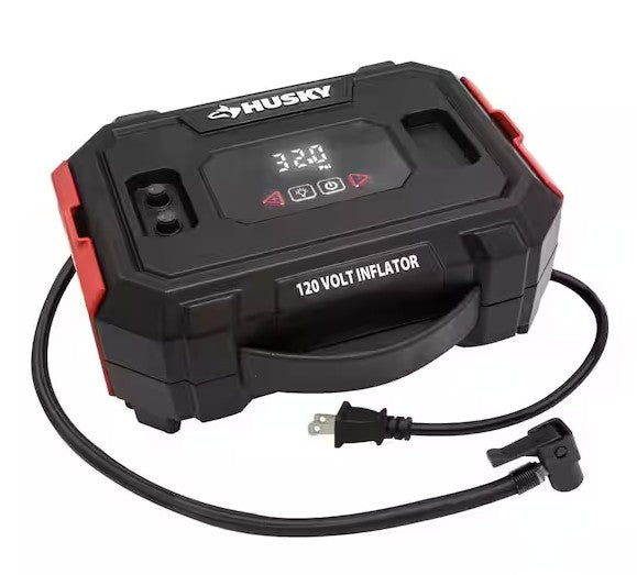 COMPRESOR INFLADOR HUSKY 120V LUZ LED