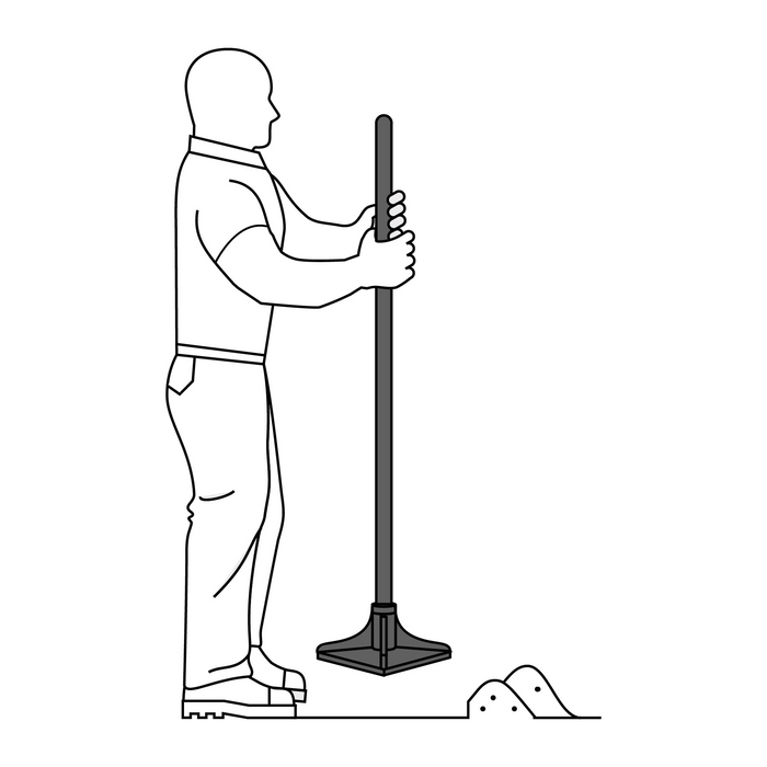 PISÓN DE MANGO PERFILADO, 10 X 10 TRUPER