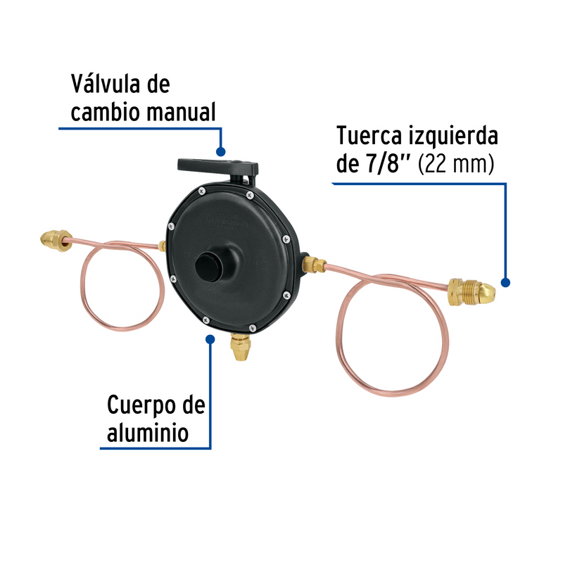 REGULADOR PARA GAS DE DOS VIAS