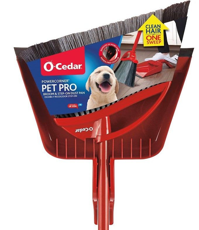 ESCOBA CON RECOGEDOR, O-CEDAR CERDAS DE PLASTICO 56"