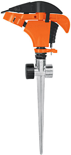 ASPERSOR PLASTICO, ESTACA METALICA, 2 VIAS