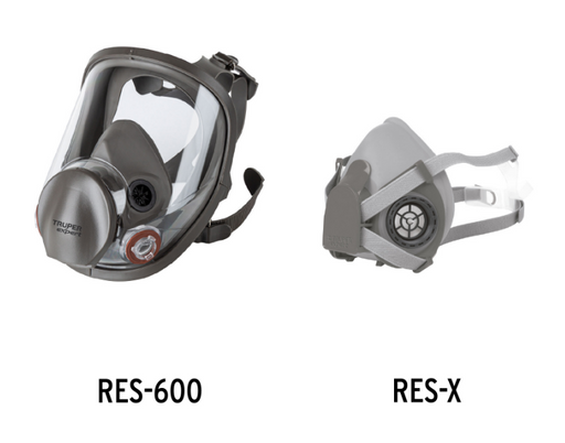 Cartuchos para respirador RES-600 y RES-X, vista frontal con filtro circular