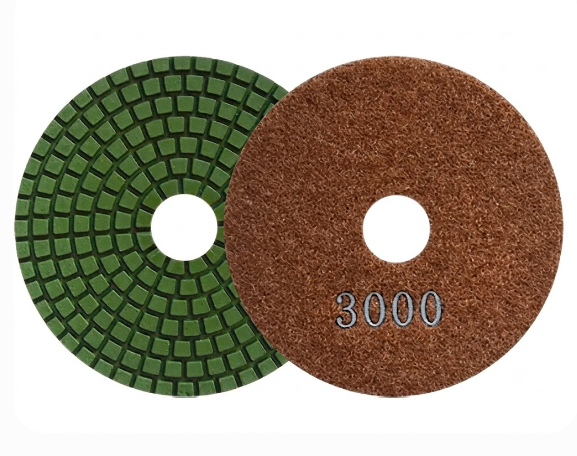 PAD DE DIAMANTE G-3000 DE 4" CON VELCRO MARCA HUM (PIEZA)