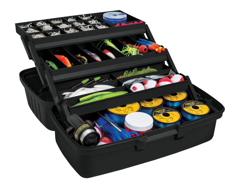 CAJA PARA PESCA 16" COLOR NEGRA