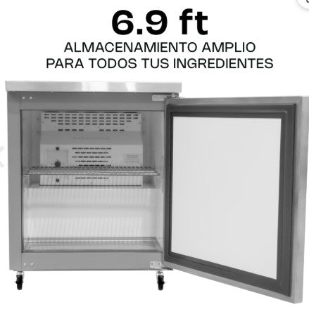 MESA REFRIGERADA  BAJO BARRA 6.9 FT 1/6 HP 2A RHINO